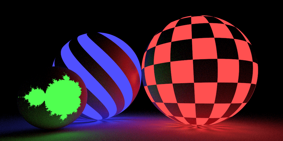 Ray-traced spheres